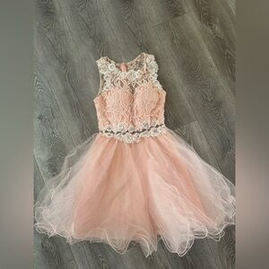 Elegant Pink Lace Dress